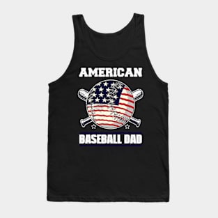 Baseball Lover American Baseball Dad Fathers Day Tank Top